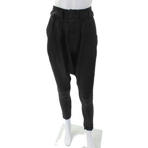 Kaylee Tankus Womens Pleated Two Pocket High-Rise Tapered Pants Black Size S